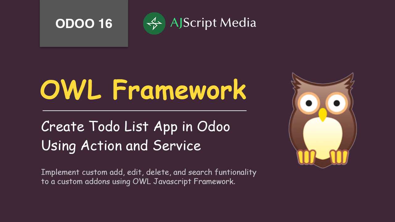 Todo List App - OWL Javascript Framework Tutorial