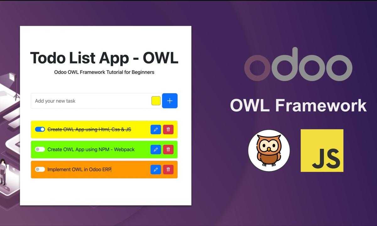 Todo List App - OWL Javascript Framework Tutorial