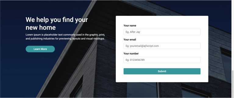 yourhome contact form