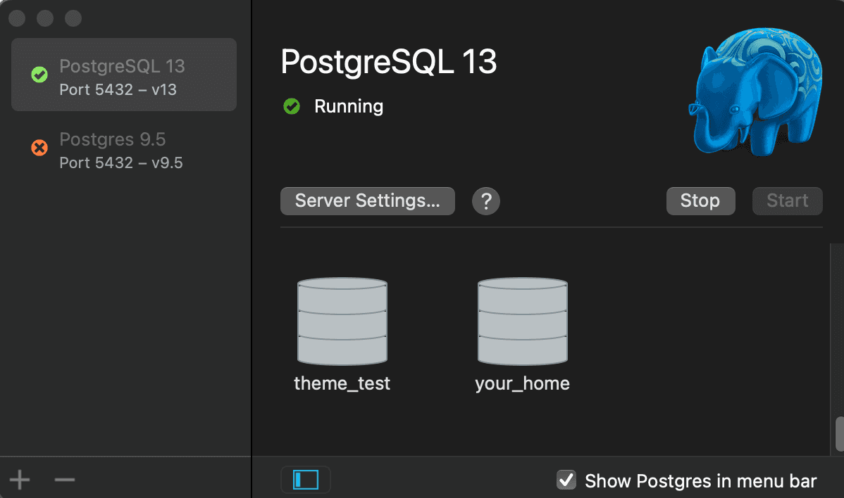 Running PostgreSQL