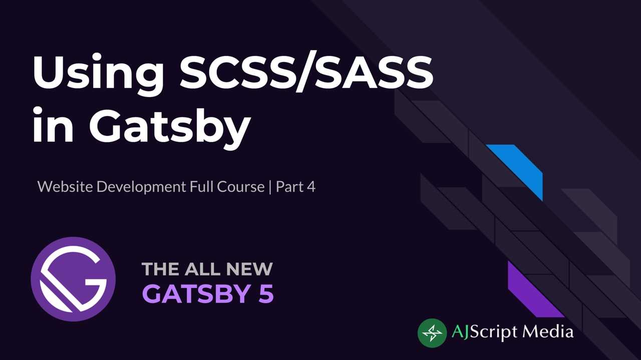 How to Use SCSS or SASS in Gatsby JS