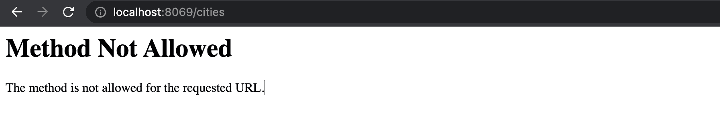 method not allowed